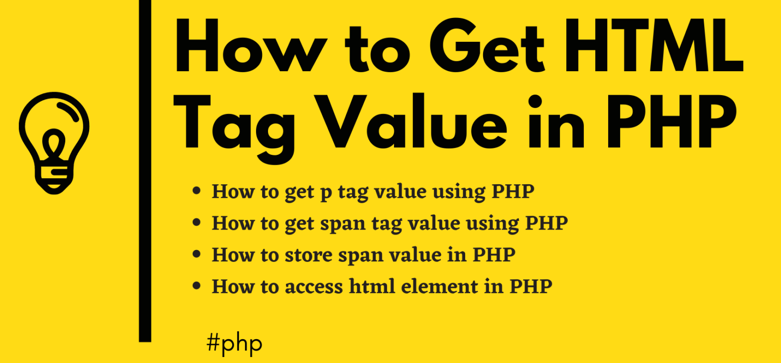 Integrate the HTML tag value in PHP